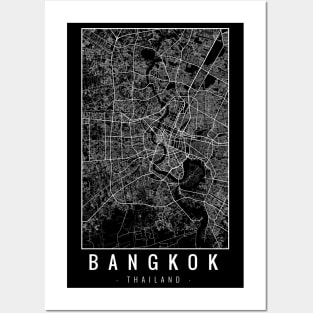 Bangkok Thailand Minimalist Map Posters and Art